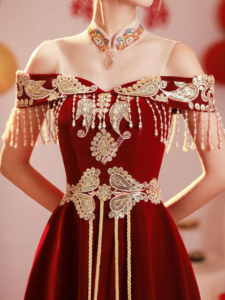 Chinese Style Toast Dress Brid - Luxury Lifestyle Dress reseña y precio