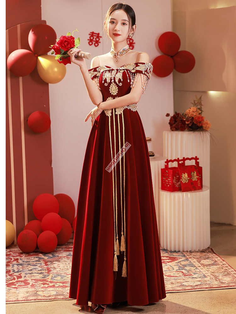 Chinese Style Toast Dress Brid - Luxury Lifestyle Dress reseña y precio